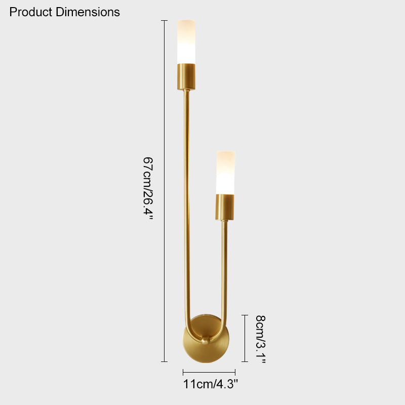 Diff Black and Brass Modern Candelabra Wall Sconce-DF6096