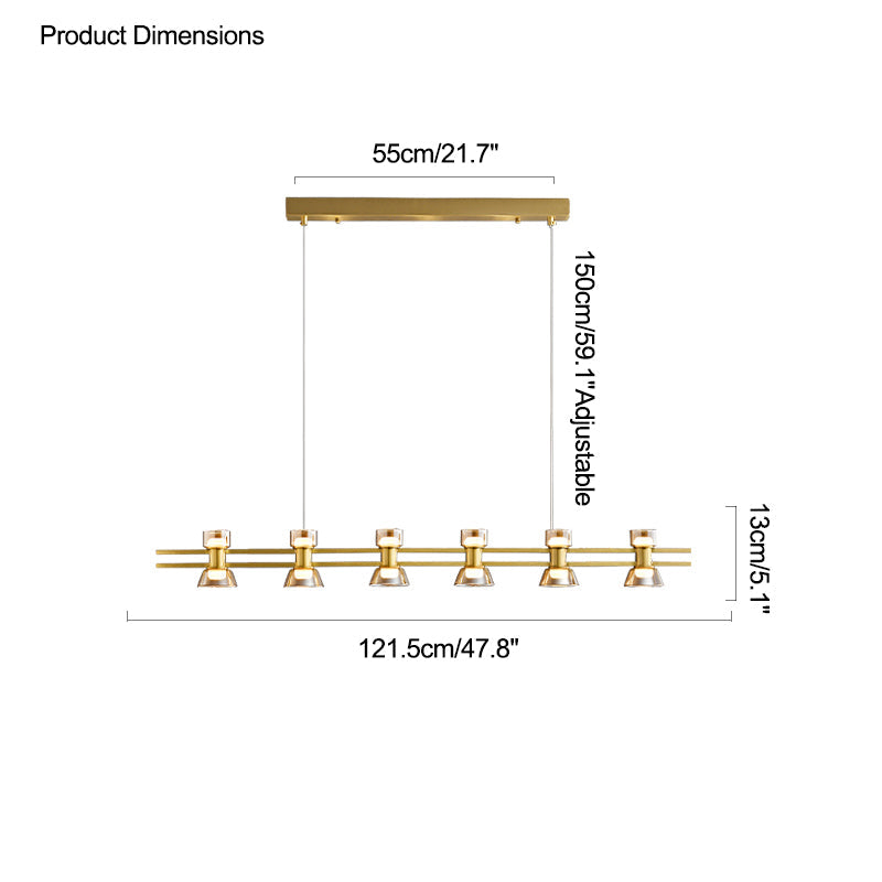 Diff Brass Linear Chandelier-DF2225