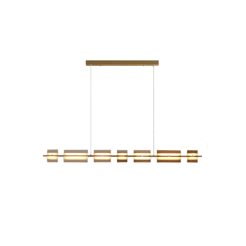 Diff Amber/Smoked Glass Linear Chandelier-DF2221