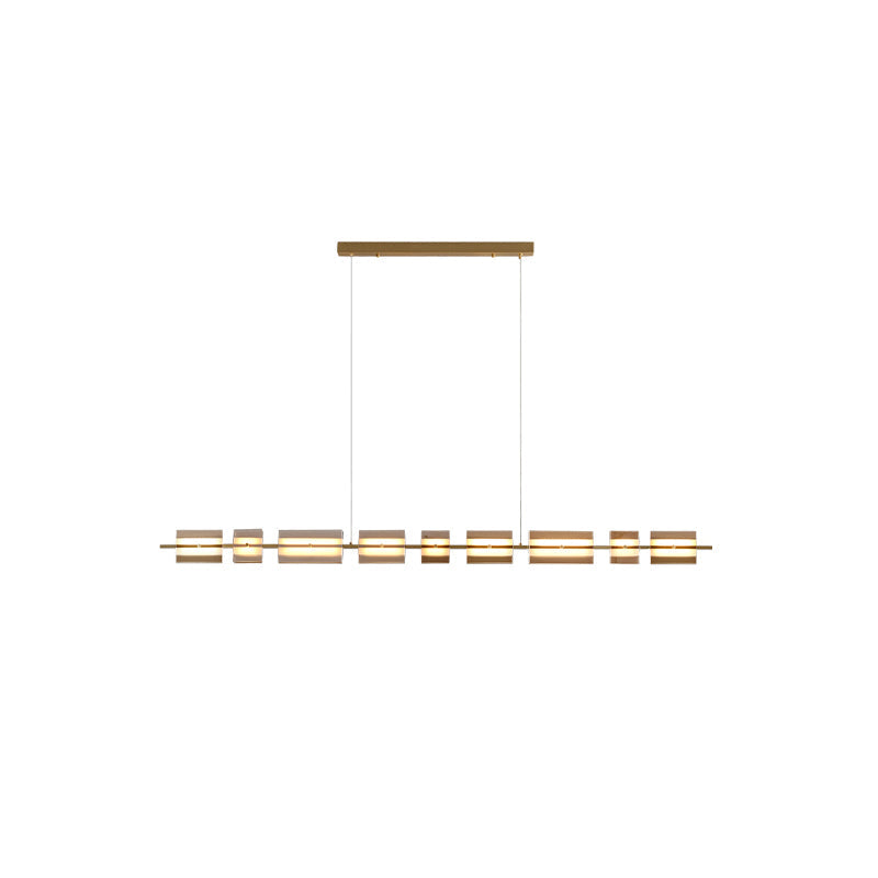 Diff Amber/Smoked Glass Linear Chandelier-DF2221