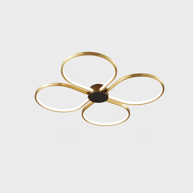Diff Clover Flower Brass Flush Mount Ceiling Light-DF1070