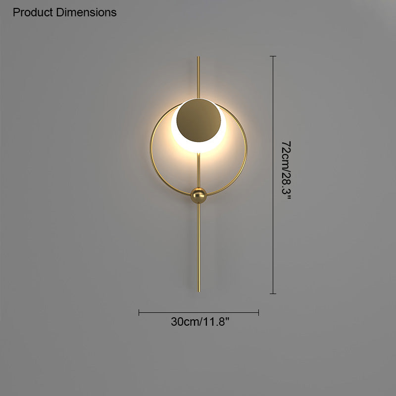Diff Eclipse Brass Sculptural Wall Sconce-DF6058