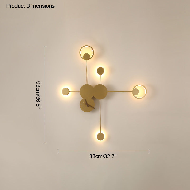 Diff Sculptural Wall Clock with Led Accent Light-DF6088