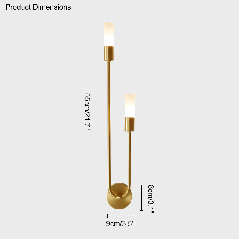 Diff Black and Brass Modern Candelabra Wall Sconce-DF6096