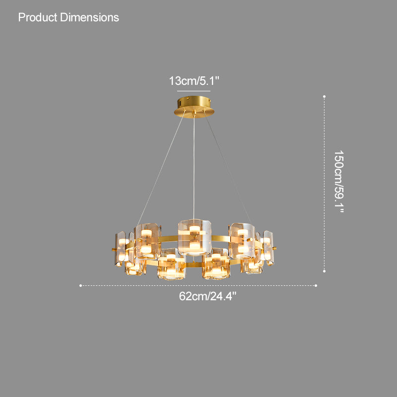 Diff Circular Glass Chandelier-DF2218