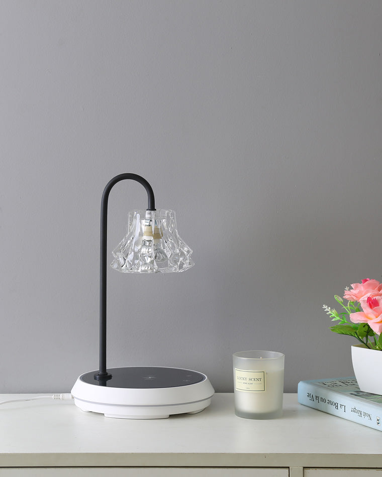 Diff Dimmable Touch Small Glass Table Lamp with Wireless Charger-DF8046