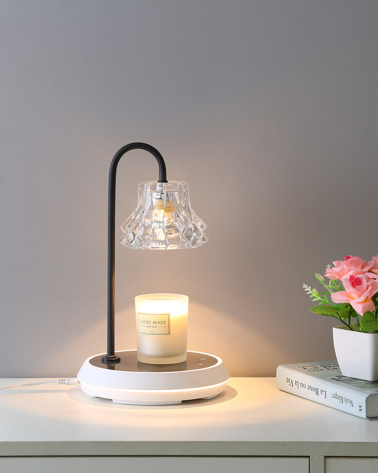 Diff Dimmable Touch Small Glass Table Lamp with Wireless Charger-DF8046