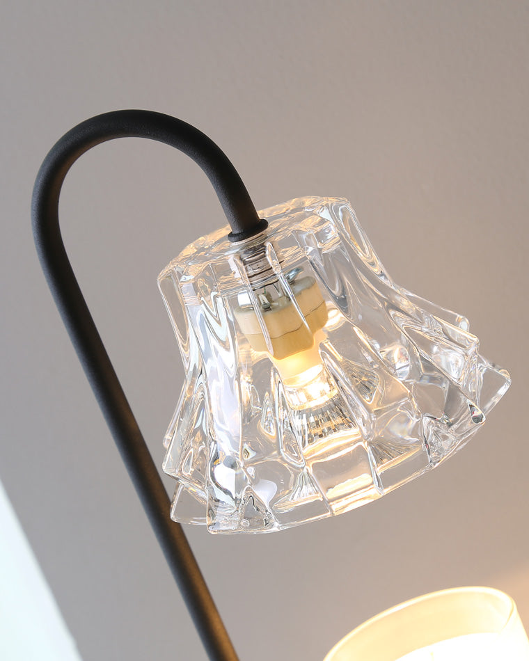 Diff Dimmable Touch Small Glass Table Lamp with Wireless Charger-DF8046