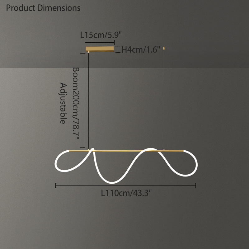 Diff Hose LED Linear/Circular Brass Chandelier-DF2059