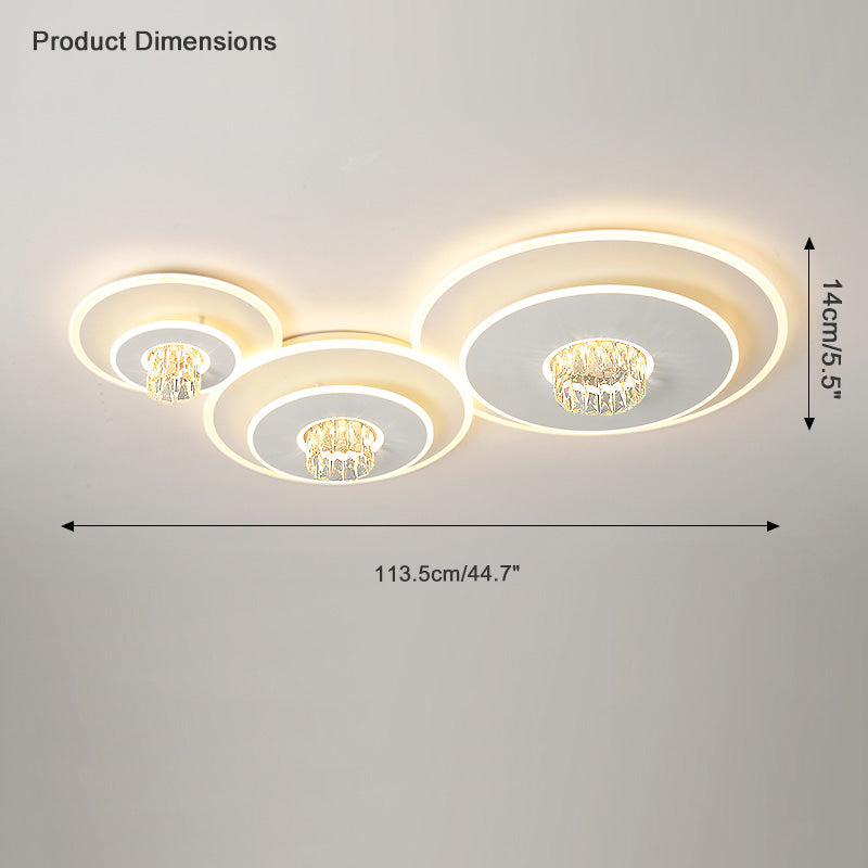 Diff Low Profile Crystal Ceiling Light-DF1092