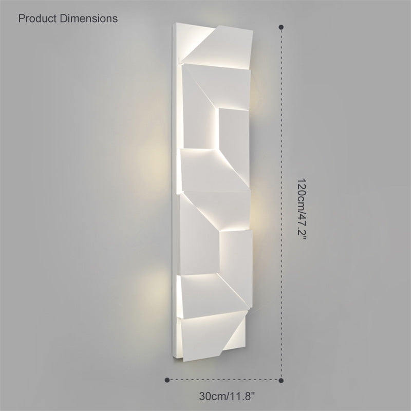 Diff Rectangular Sculptural Art Wall Sconce-DF6020