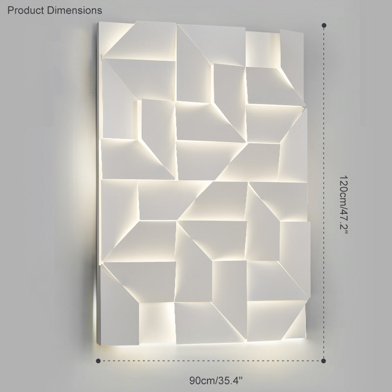 Diff Rectangular Sculptural Art Wall Sconce-DF6020