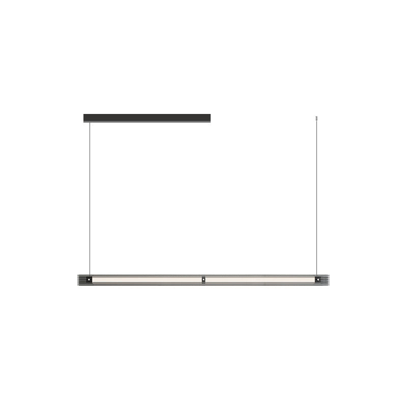 Diff Black Ribbed Glass Linear Pendant Light-DF2308