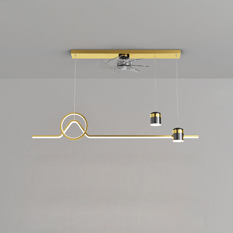 Diff Remote Starlight Ceiling Fan Chandelier with Dimmable Light-DF5054