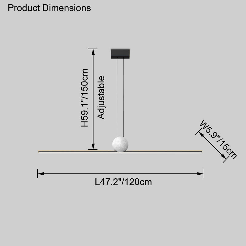 Diff Marble Linear Pendant Light-DF2329