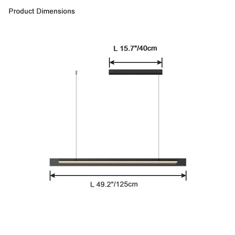 Diff Black Glass Linear Pendant-DF2309