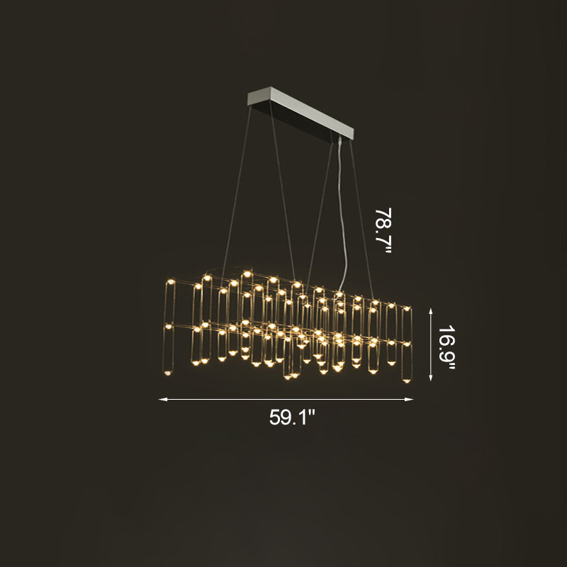 Diff Rectangular Sculptural Chandelier-DF2200