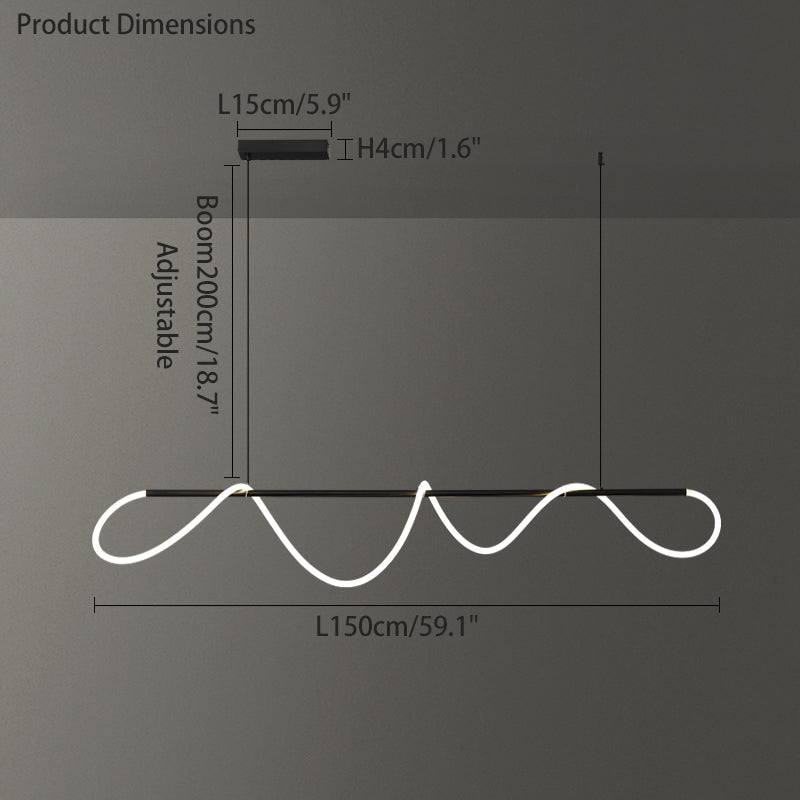 Diff Hose LED Linear/Circular Brass Chandelier-DF2059