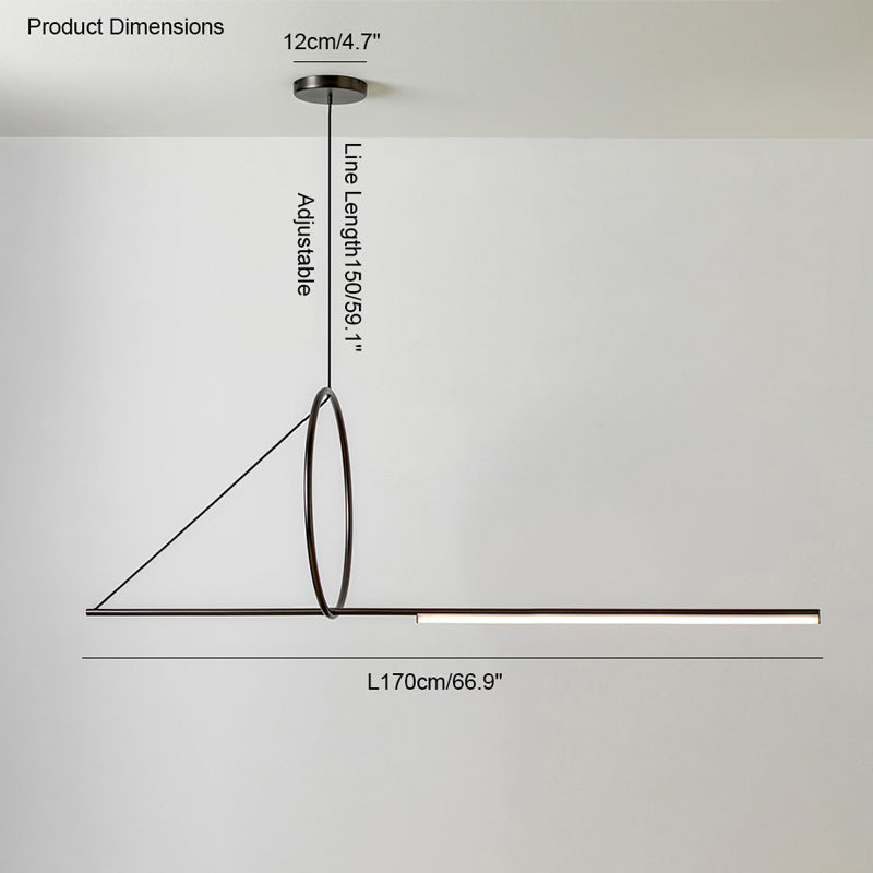 Diff Offset Linear Pendant Light-DF2135