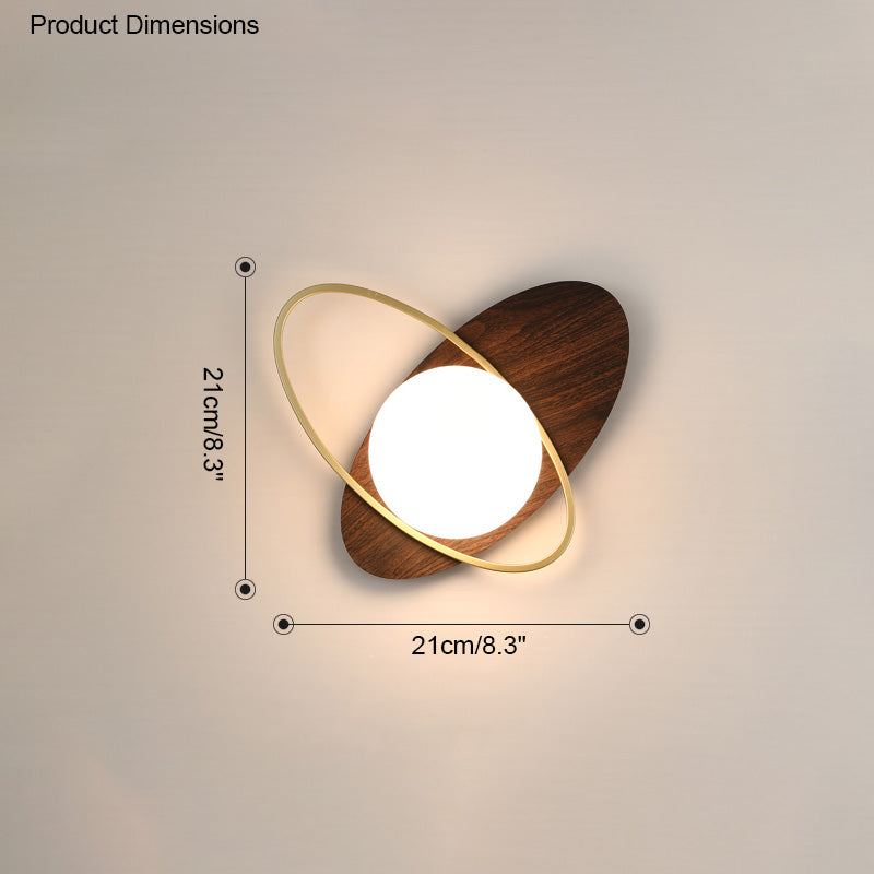 Diff Frosted Glass Oval Accent Wall Sconce-DF6064