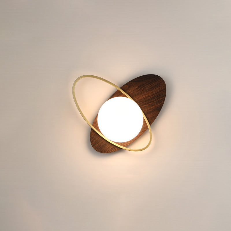 Diff Frosted Glass Oval Accent Wall Sconce-DF6064