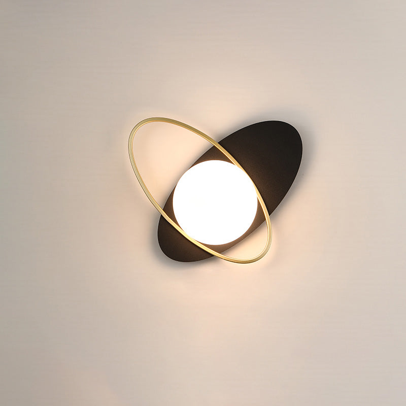 Diff Frosted Glass Oval Accent Wall Sconce-DF6064