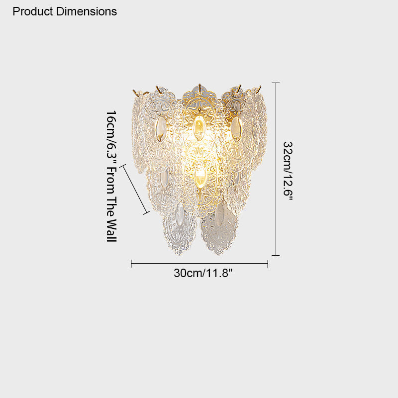 Diff Leaf Glass Wall Sconce-DF6099