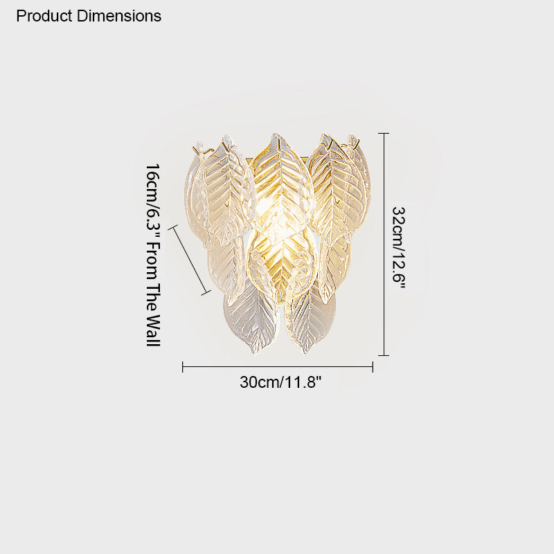 Diff Leaf Glass Wall Sconce-DF6099