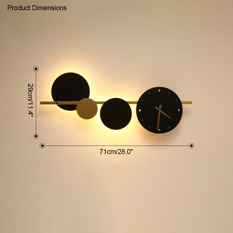 Diff Sculptural Wall Clock with Led Light-DF6087