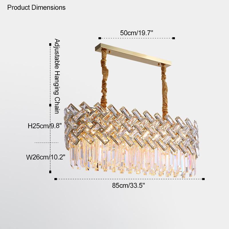 Diff Grand Imperial Shield Crystal Chandelier-DF2190