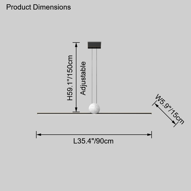 Diff Marble Linear Pendant Light-DF2329