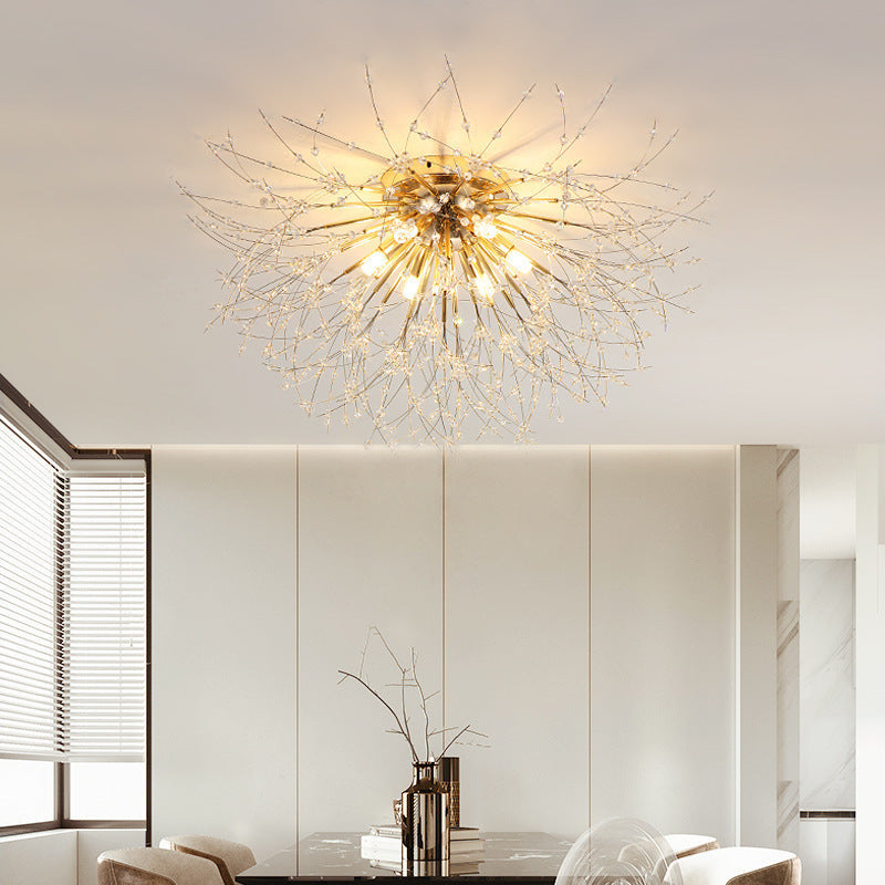 Diff Dandelion Crystal Flower Ceiling Light-DF1014