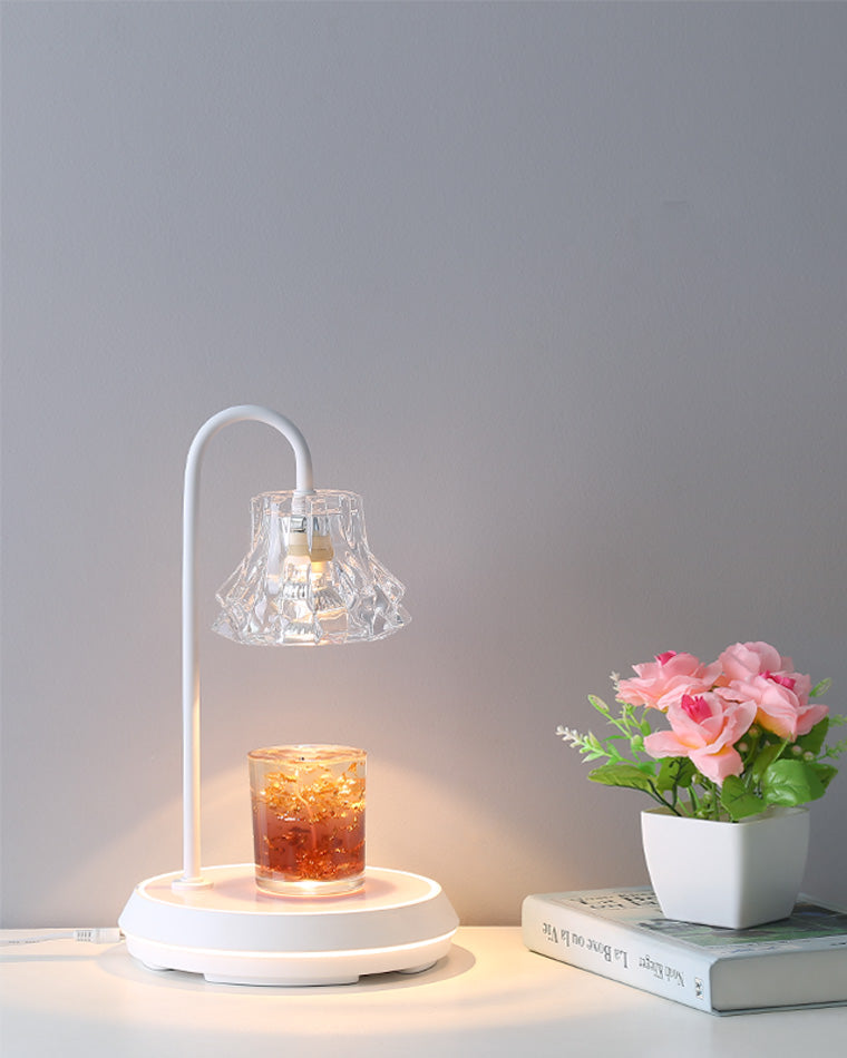 Diff Dimmable Touch Small Glass Table Lamp with Wireless Charger-DF8046