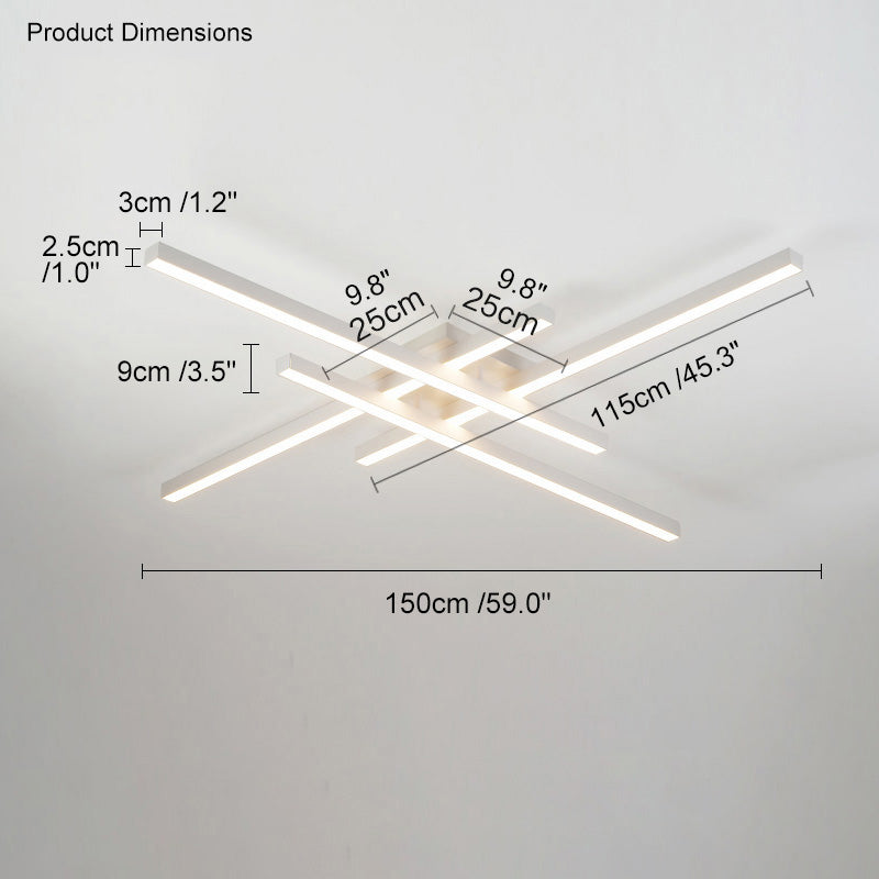 Diff Grid Integrated Led Flush Mount Ceiling Light-DF1004