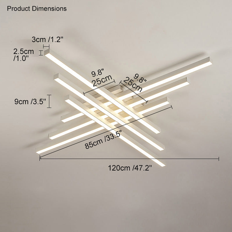 Diff Grid Integrated Led Flush Mount Ceiling Light-DF1004