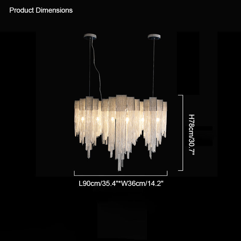 Diff Fringe Linear Dining Room Chandelier-DF2089