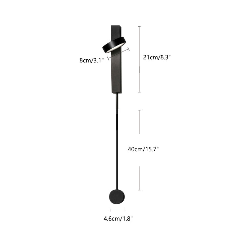 Diff Adjustable Black/Gold Pendulum Wall Sconce-DF6029