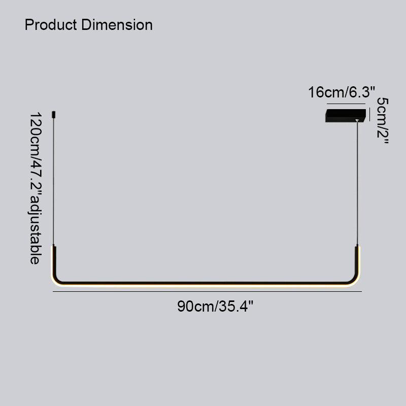 Diff Tube Linear Pendant Light-DF2001