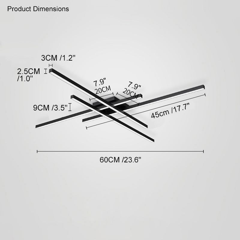 Diff Grid Integrated Led Flush Mount Ceiling Light-DF1004