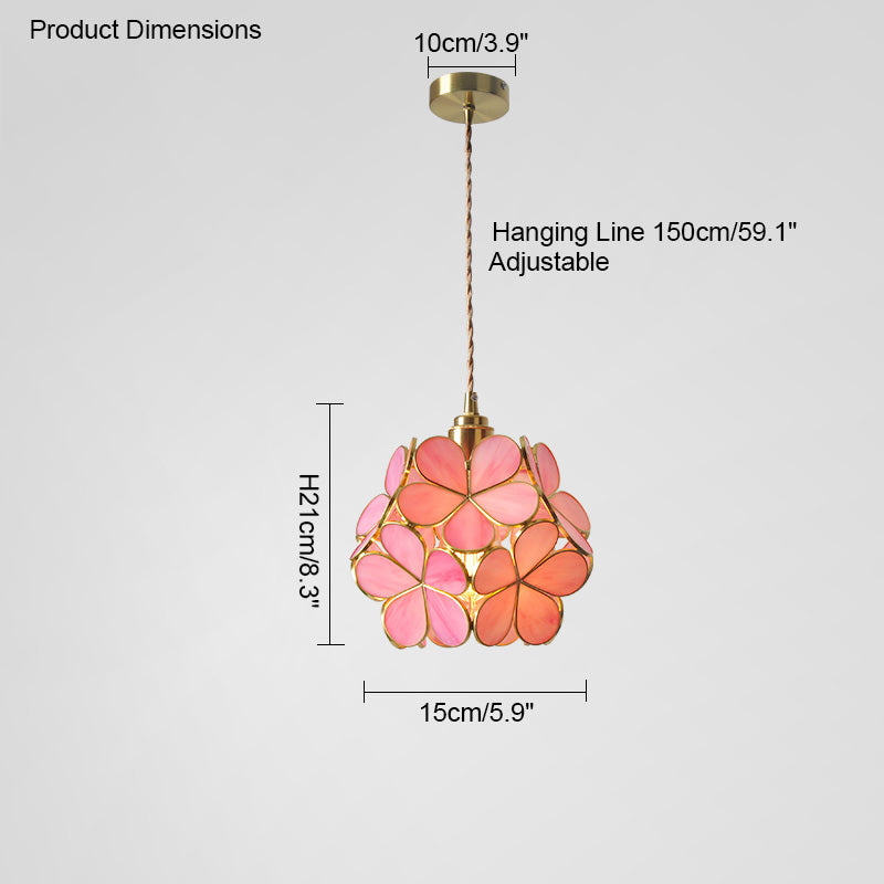Diff Cherry Blossom Stained Glass Pendant Light-DF2100