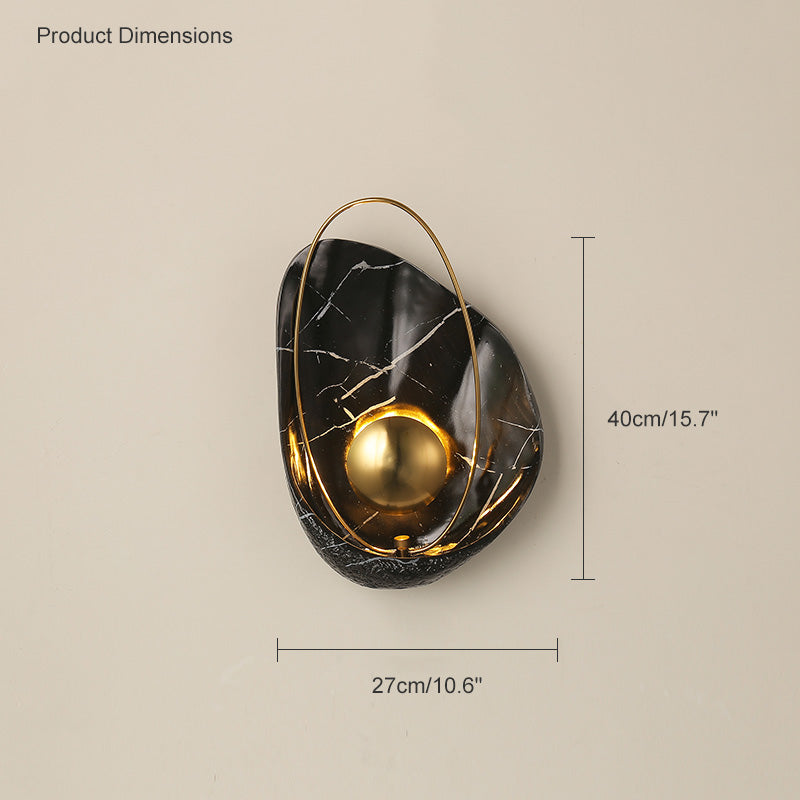 Diff Marble Sculptural Art Wall Sconce-DF6036