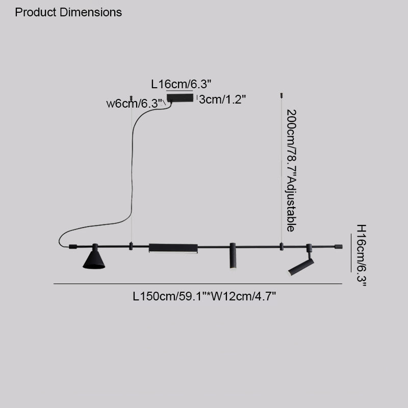 Diff Spotlight Linear Pendant Light-DF2127
