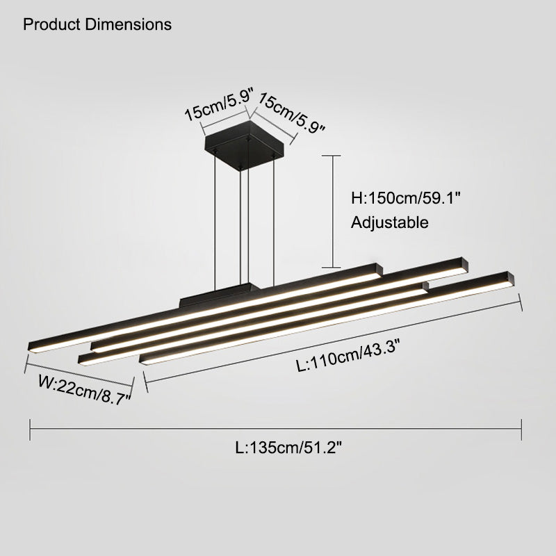 Diff Wireless Linear Led Chandelier-DF2012