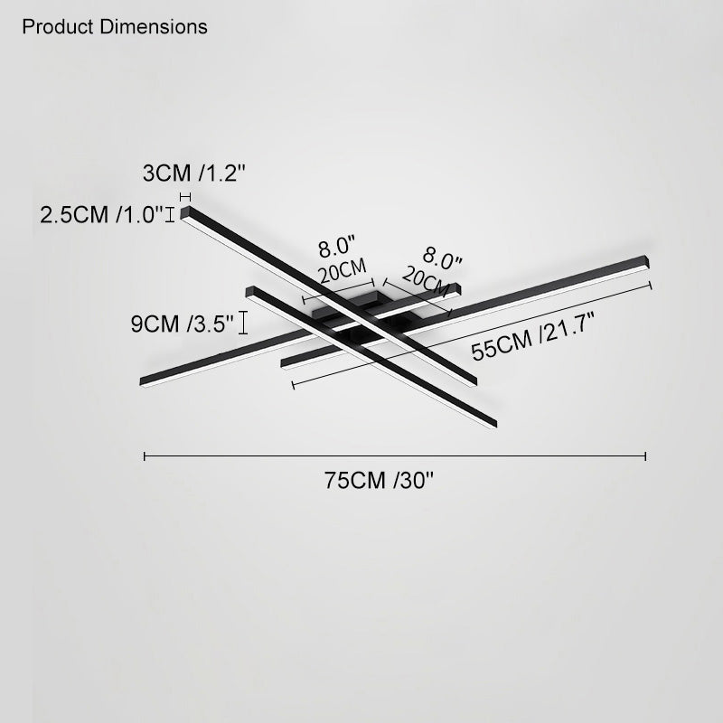 Diff Grid Integrated Led Flush Mount Ceiling Light-DF1004
