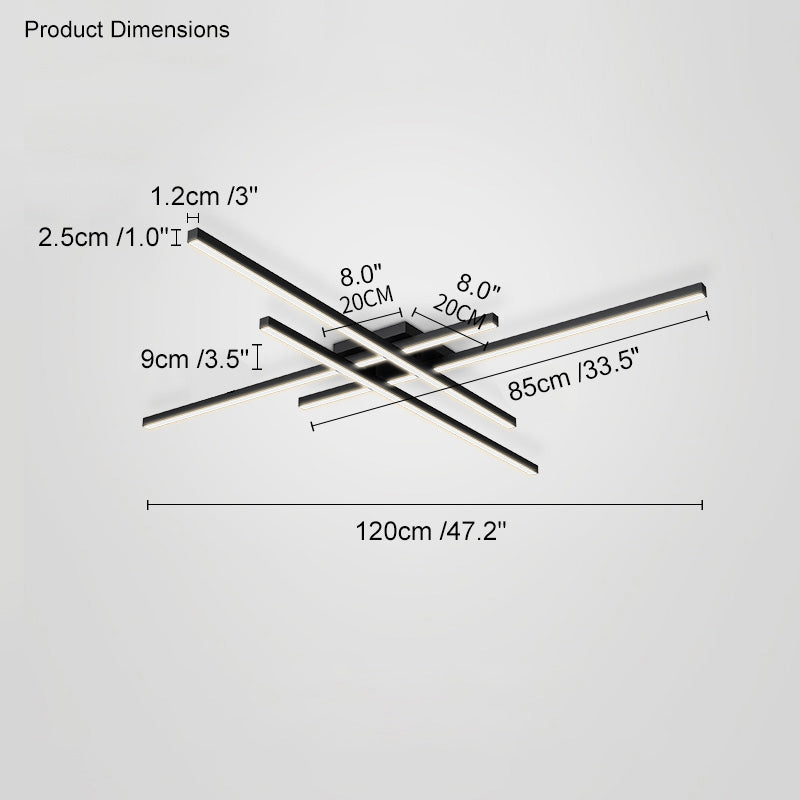 Diff Grid Integrated Led Flush Mount Ceiling Light-DF1004