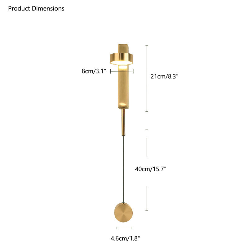 Diff Adjustable Black/Gold Pendulum Wall Sconce-DF6029
