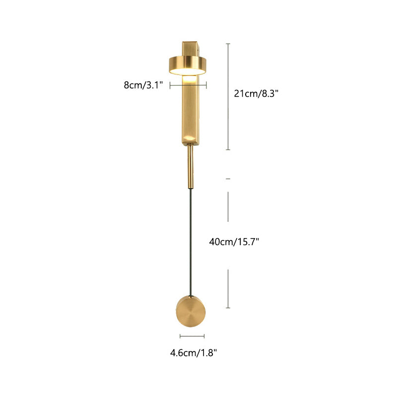 Diff Adjustable Black/Gold Pendulum Wall Sconce-DF6029