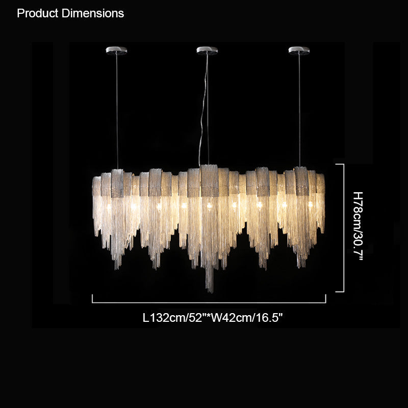 Diff Fringe Linear Dining Room Chandelier-DF2089