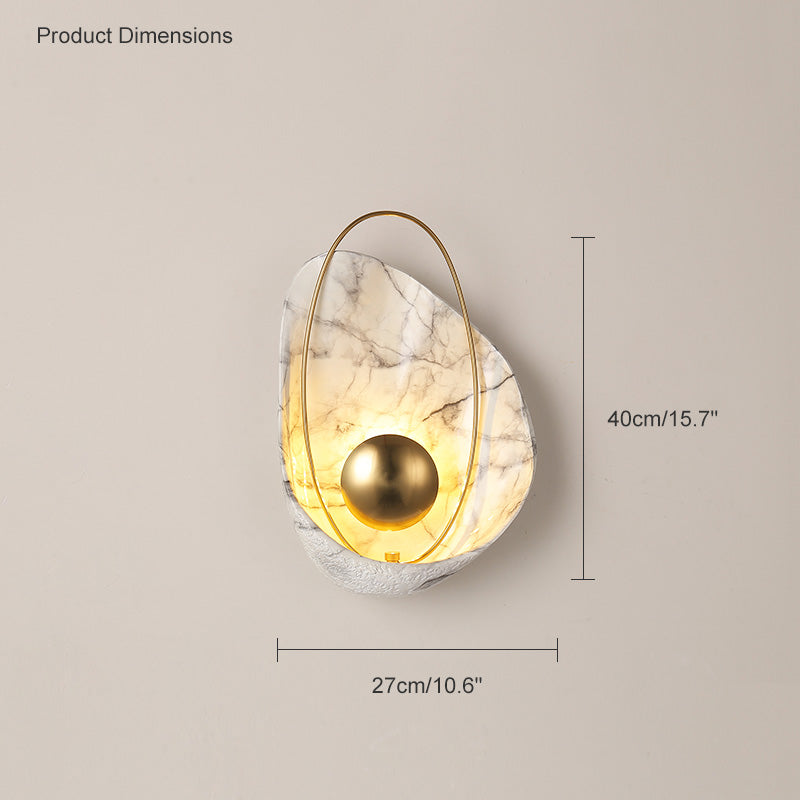 Diff Marble Sculptural Art Wall Sconce-DF6036
