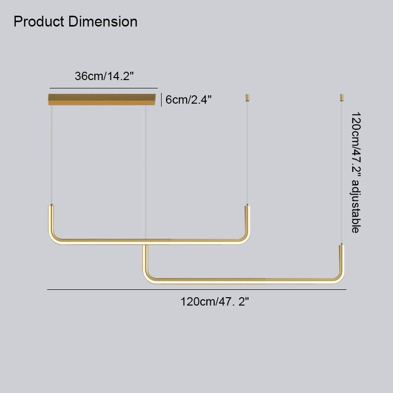 Diff Tube Linear Pendant Light-DF2001